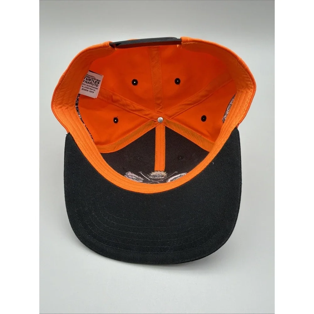 TEENAGE MUTANT NINJA TURTLES x NARUTO Orange Black Snapback Hat NWT